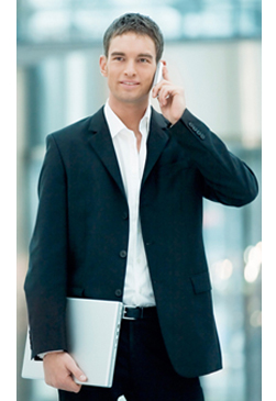 man on mobile phone